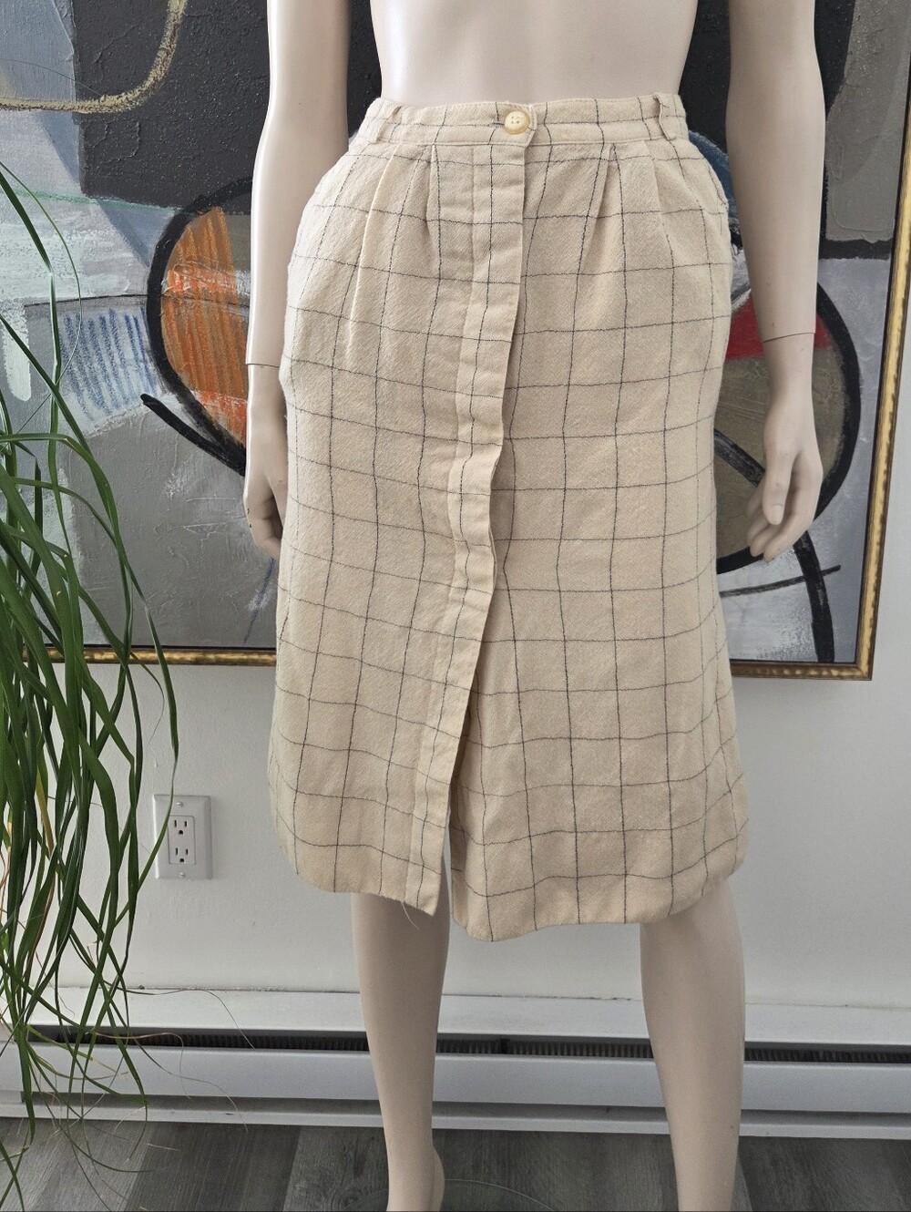 Vintage | Jacques Esterel Paris Windowpane Skirt Suit - Picture 7 of 13